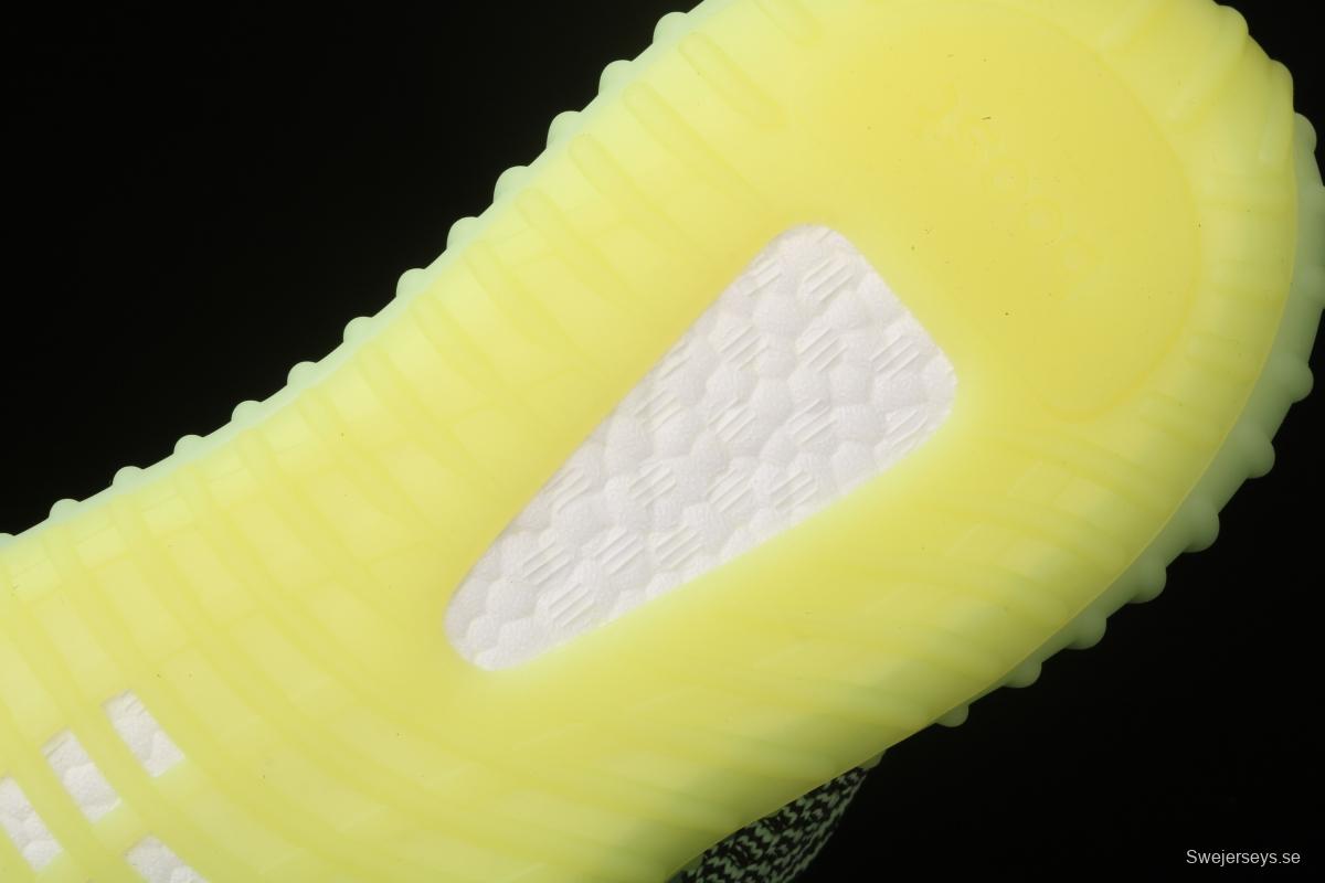 Adidas Yeezy Boost 350V2 Yeezreel FW5191 Darth Coconut 350 second generation hollowed-out black and yellow luminous angel color