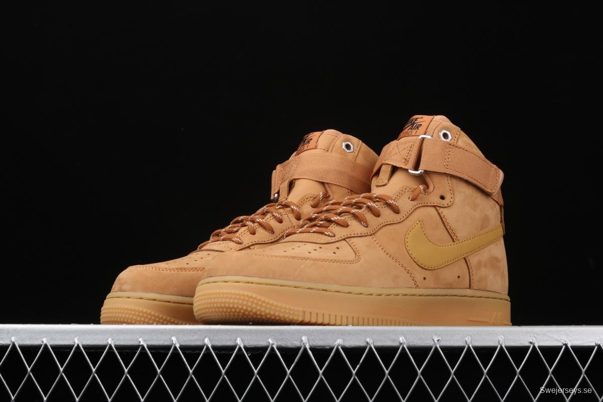 NIKE Air Force 1 High'07 2019 new wheat color high upper shoes CJ9178-200