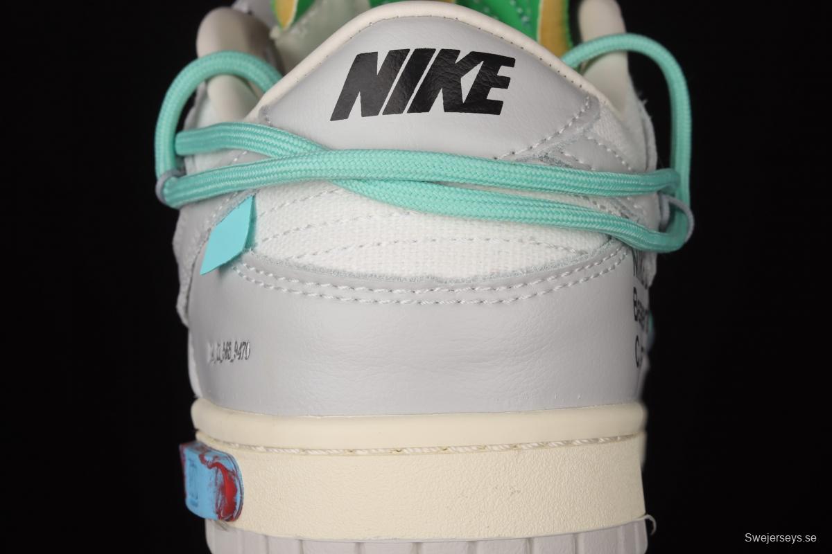 OFF-White x NIKE DUNK Low 04 of 50 OW grey leisure sports skateboard shoes DM1602-108