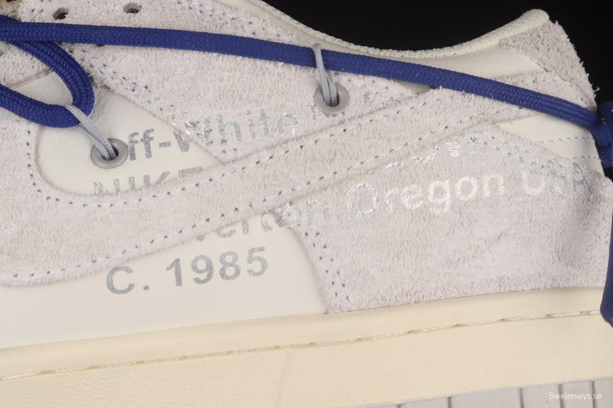 OFF-White x NIKE DUNK Low OW SB buckle rebound fashion casual board shoes DJ0950-104