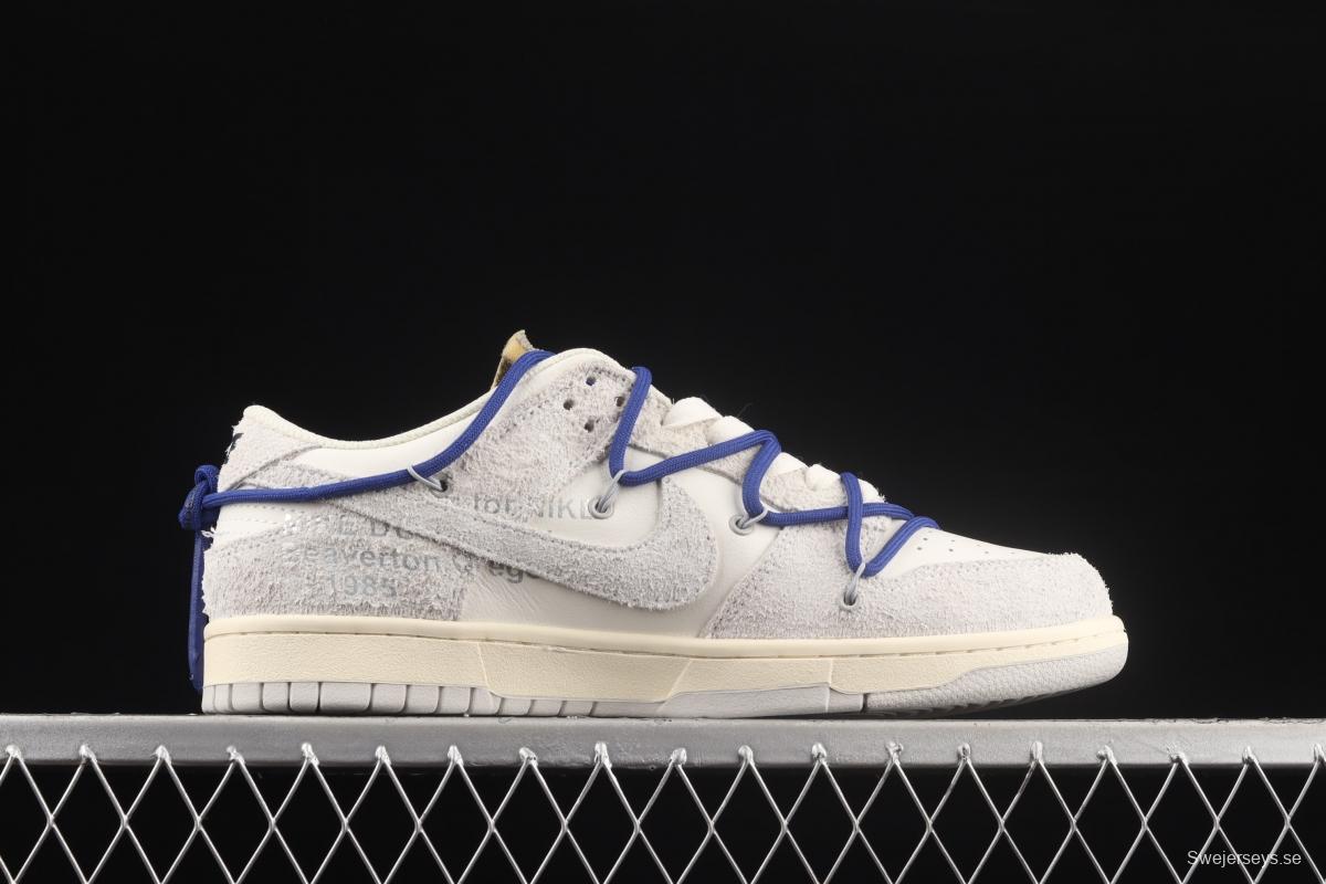 OFF-White x NIKE DUNK Low OW SB buckle rebound fashion casual board shoes DJ0950-104