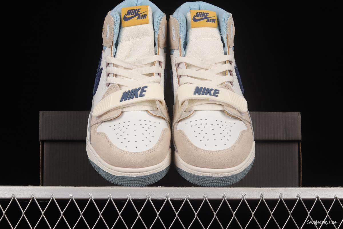 Air Jordan Legacy 312 First Layer Quality Beige Blue Color Matching Velcro Three-in-One Sneakers DQ5347-141