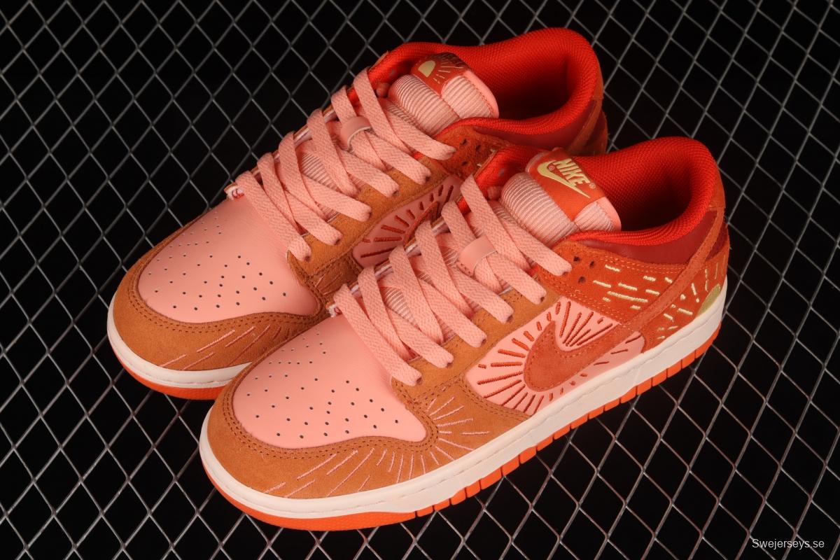 NIKE DUNK Low NH Orange-Crimson sunflower retro low-top leisure sports skateboard shoes DO6723-800