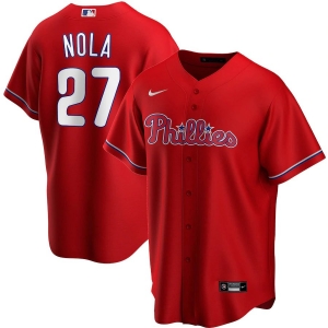 Men's Aaron Nola Red Alternate 2020 Player Team Jersey