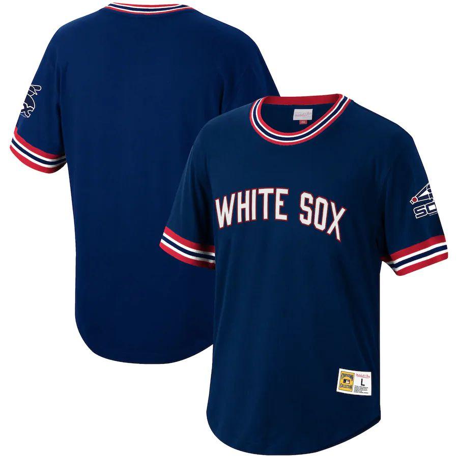 Men's Navy Cooperstown Collection Wild Pitch Throwback Jersey