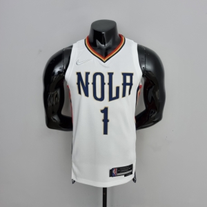 2022 New Orleans Pelicans City Edition Williams #1 White NBA Jersey