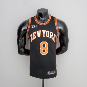 2022 Season Walker #8 Knicks Urban Edition Black NBA Jersey