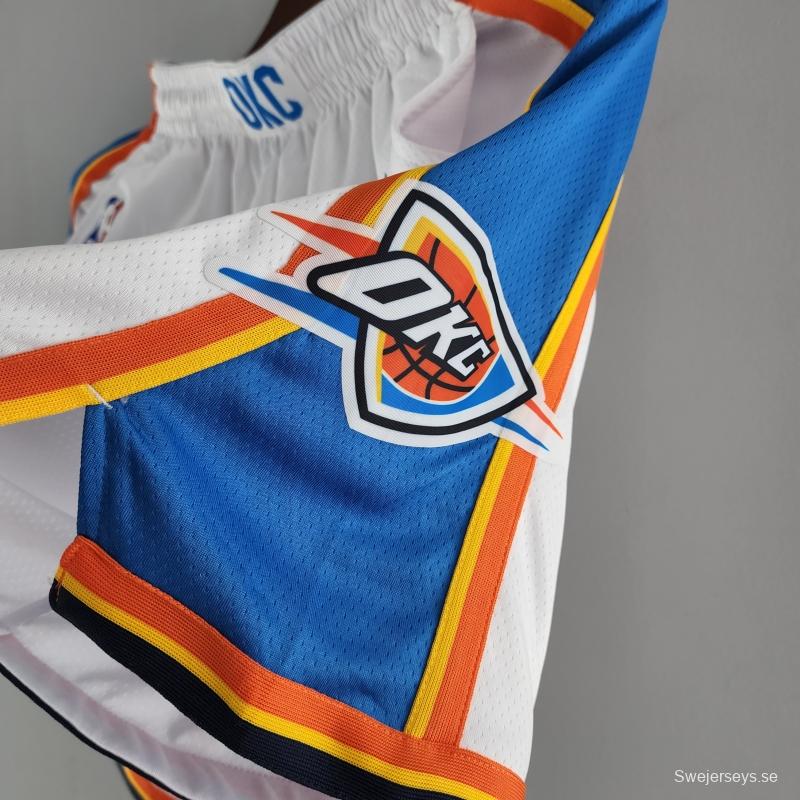 Oklahoma City Thunder NBA Shorts White