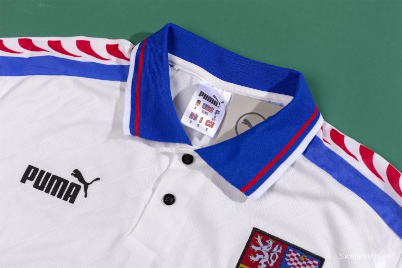 Retro 1996 Czech Republic  Away Soccer Jersey