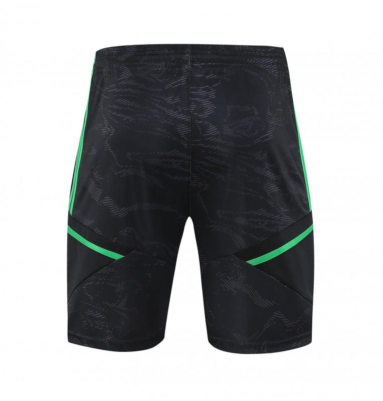 23-24 Real Madrid Black Green Pattern Short Sleeve+Shorts