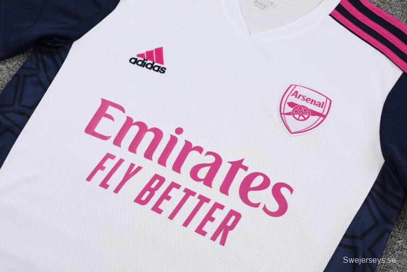 23-24 Arsenal White/Navy Short Sleeve+Shorts