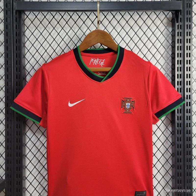 2024 Kids Portugal Home Jersey