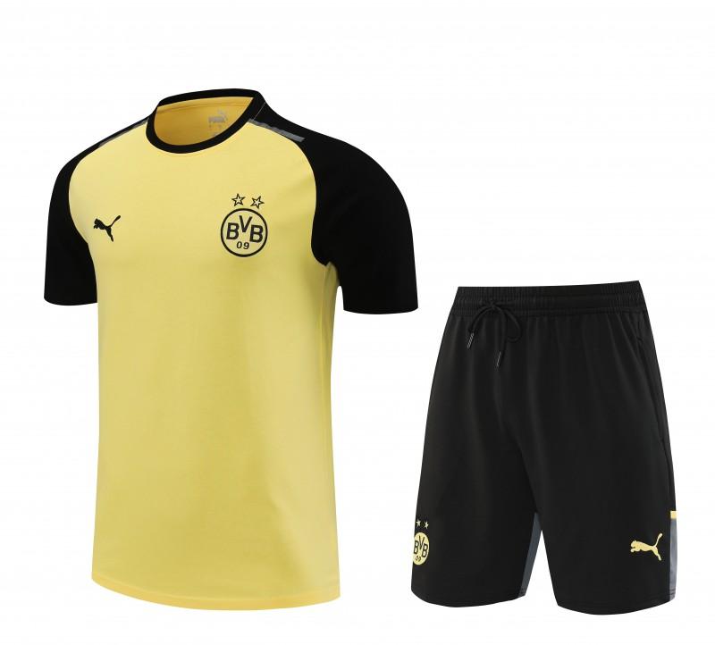 23/24 Borussia Dortmund Cotton Short Sleeve Jersey+Shorts