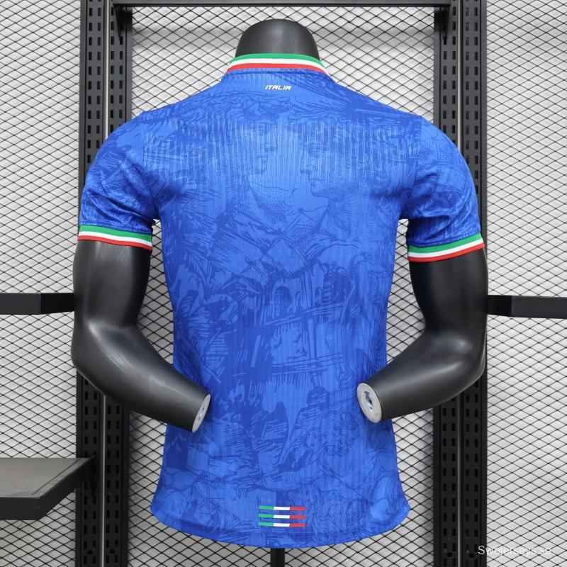 Player Version 2024 Italy Michelangelo Blue Special Training Jersey