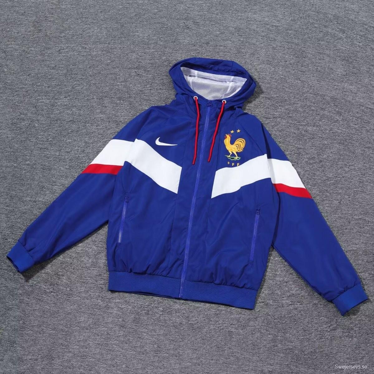 2024 France Blue Windbreaker